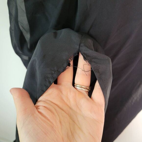 Vintage 100% Silk Strapless Evening Gown Black Caché Mesh Waist 8 - Picture 10 of 10